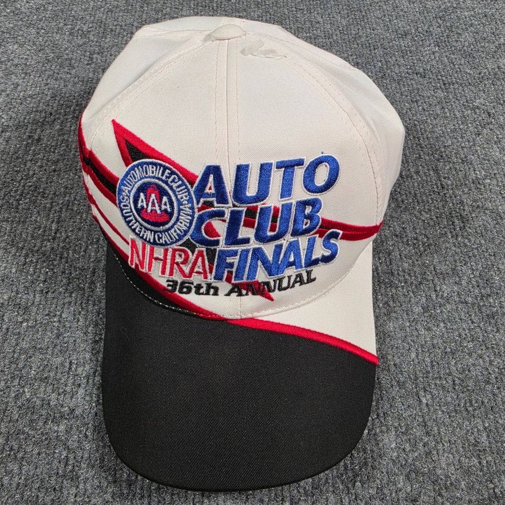 Vintage 2000 NHRA Finals Pomona 36th Annual Snapback Hat Racing Cap White Black